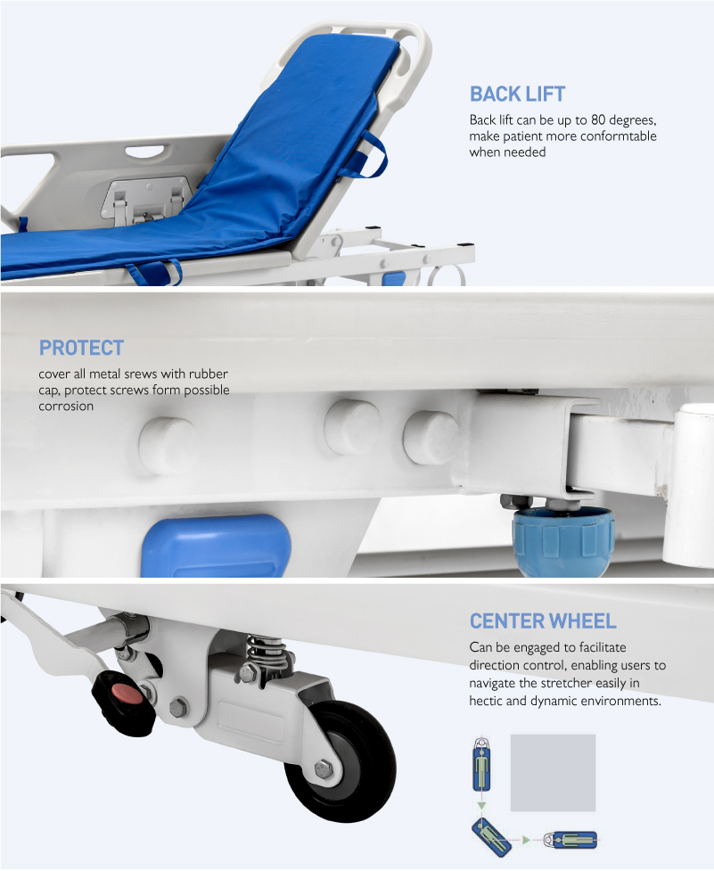 YA-J2B Eco Emergency Patient Transfer Stretcher