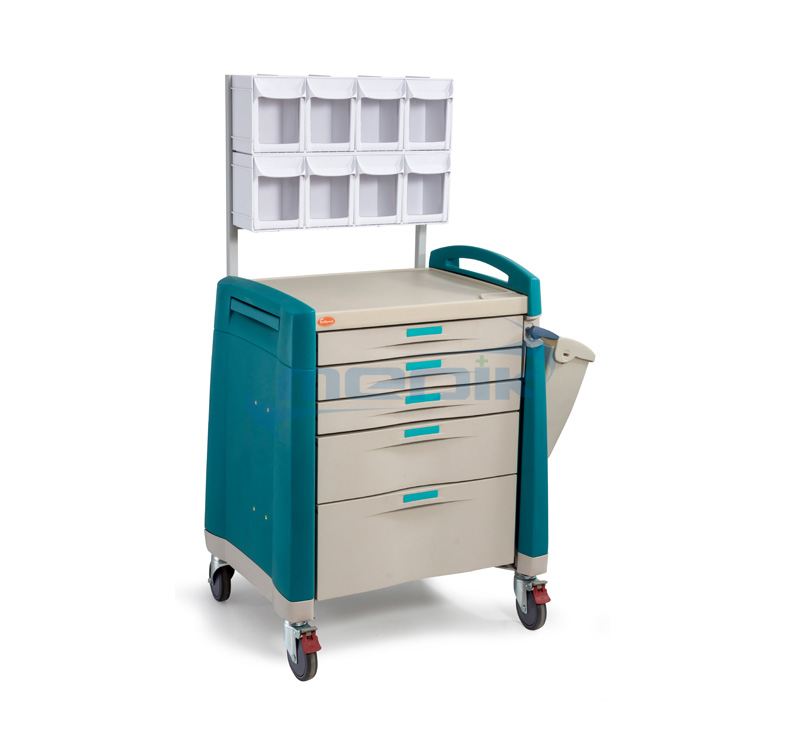 Model YA-TRA02 Anesthesia Cart With Multi Bin Organizer