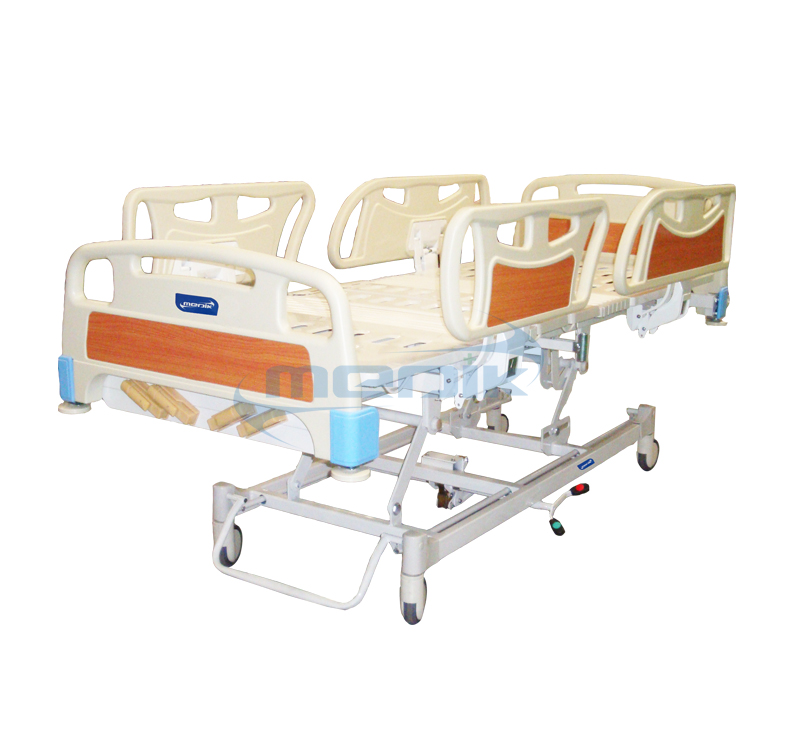 Lux 5 Functions Manual Hospital Bed With Abs Railing And Central Locking