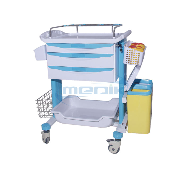 YA-CT78023D ABS Medical Crash Cart Medicine Trolley