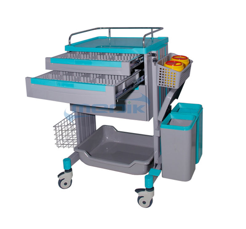 YA-ET60022A Hospital Plastic Medicine Trolley