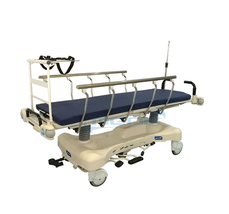 YA-PS02 Emergency Hydraulic Patient Stretcher With X-ray Platform And Acutant Pump