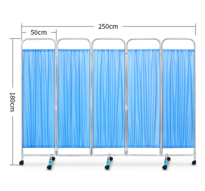 YA-HS001 Hospital Folding Stainless Steel 3-Part Ward Screen