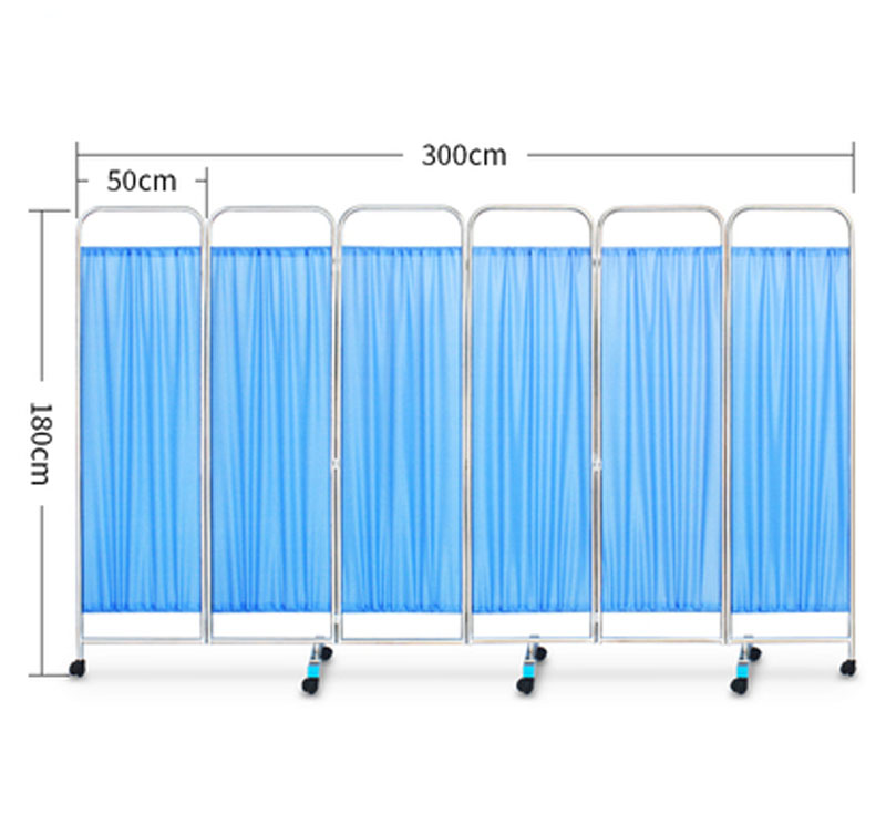 YA-HS001 Hospital Folding Stainless Steel 3-Part Ward Screen