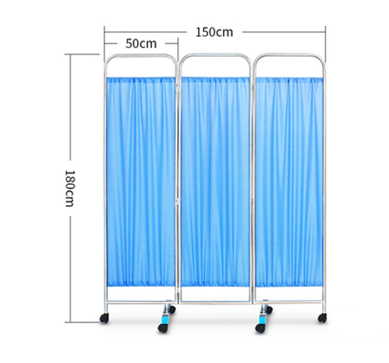 MK-N01 Hospital Folding Stainless Steel 3-Part Ward Screen