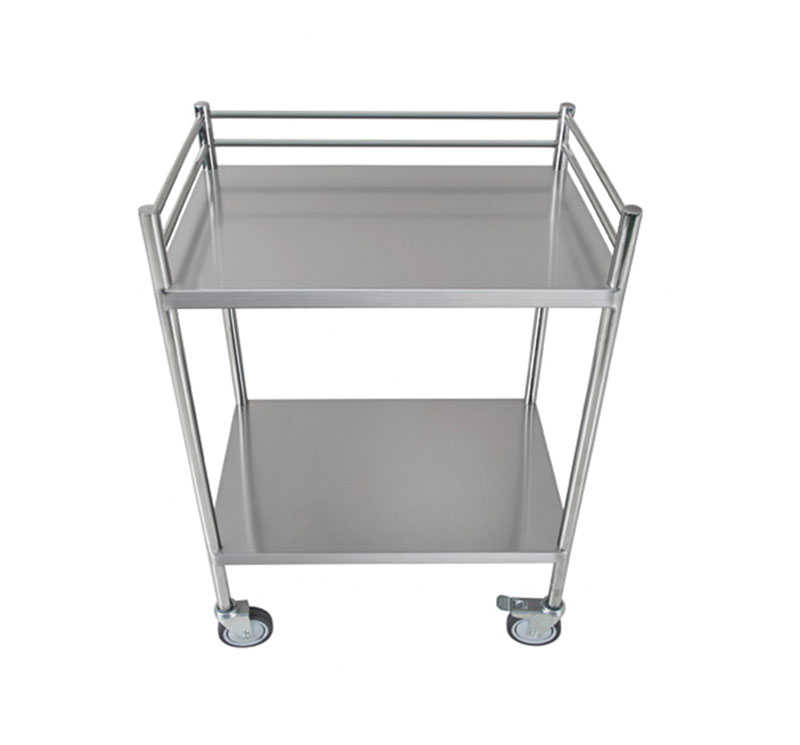 YA-165 Medical Stainless Steel Hospital Utility Cart Trolley