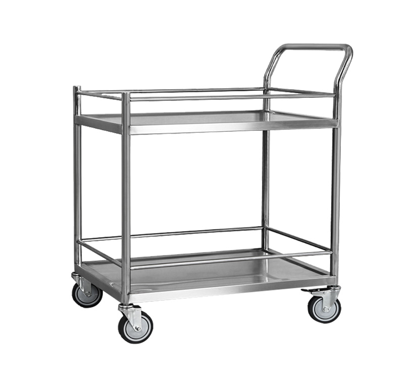 YA-040 Stainless Steel Transport Cart Medical Instrument Trolley