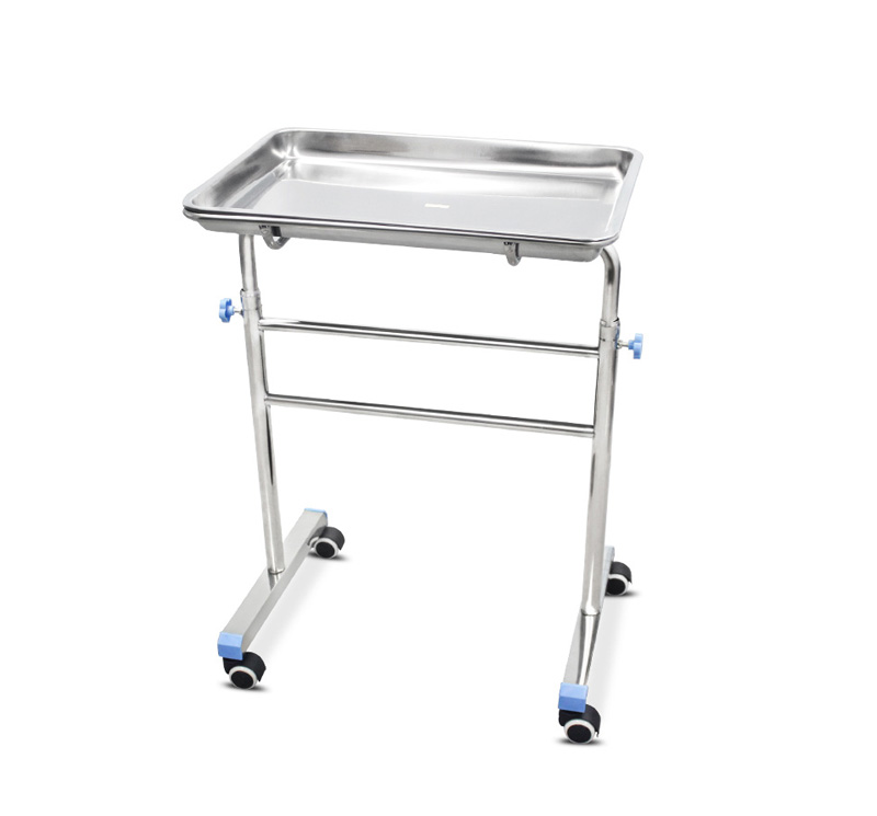 YA-081S Hospital Instrument Mayo Cart Trolley Stainless Steel