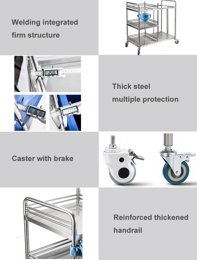 YA-LT100561S Stainless Steel Medical Dressing Laundry Trolley