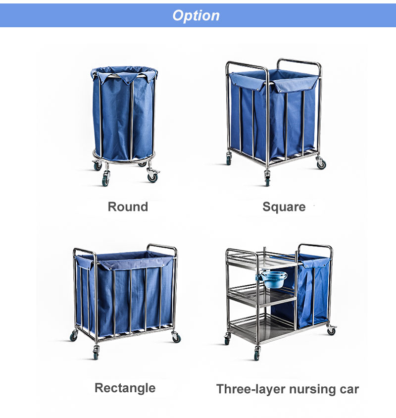 YA-LT100561S Stainless Steel Medical Dressing Laundry Trolley