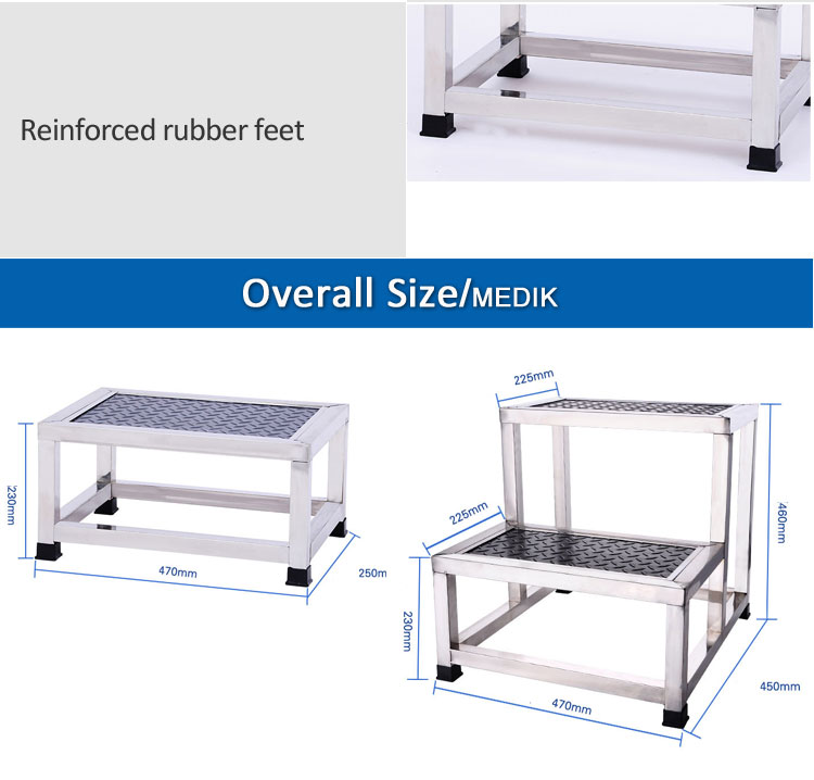 YA-FS01S Stainless Steel Medical Foot Stool Foot Step Steel Step