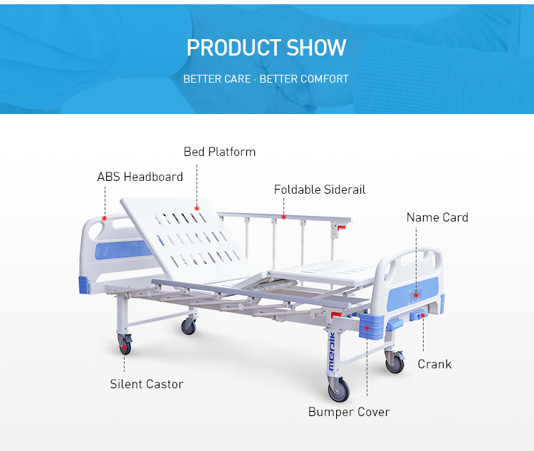 Two Function Manual Hospital Bed With Crank