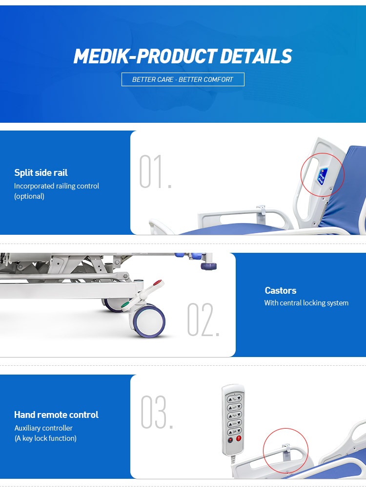 YA-D5-11 Electric hospital bed 5 functions with CPR Function