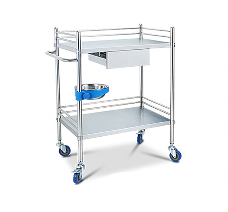 MK-S08 Stainless Steel Medical Dressing Trolley