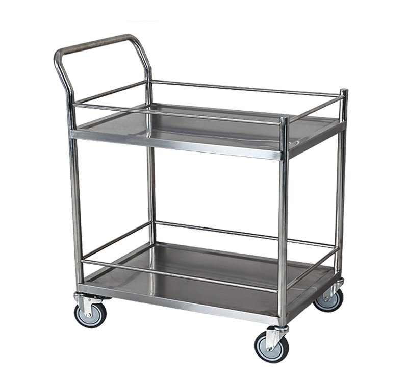 MK-S43 Stainless Steel Transport Cart Medical Instrument Trolley