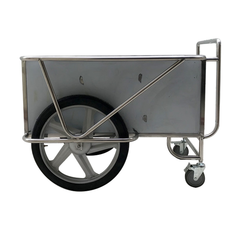 MK-S42 Stainless Steel Medical Drugs Trolley With Two Big Wheels