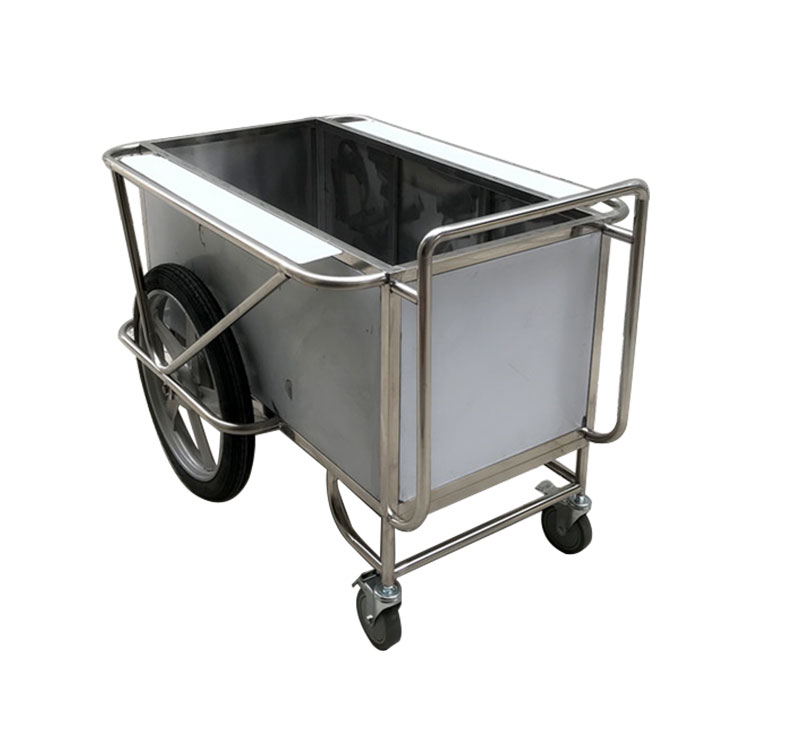 MK-S42 Stainless Steel Medical Drugs Trolley With Two Big Wheels