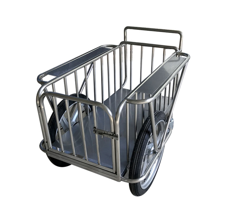 MK-S42 Stainless Steel Medical Drugs Trolley With Two Big Wheels