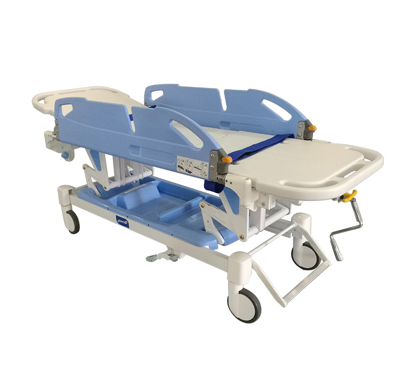 YA-PS04 Patient Transfer Trolley With Sliding Assisted Railing