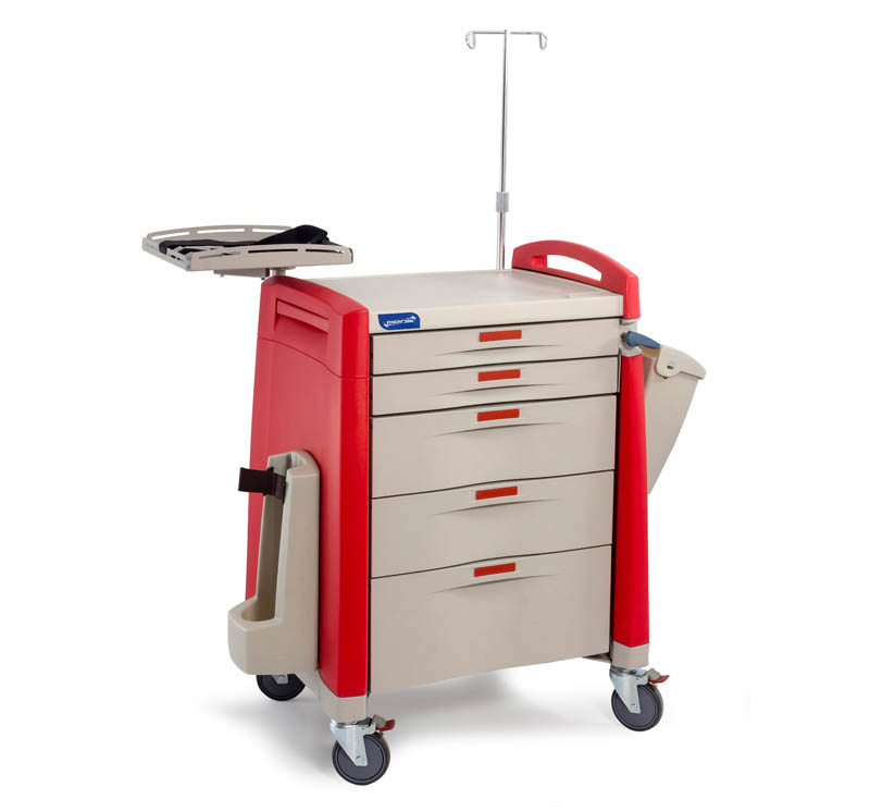 MK-P01 Medical Crash Cart Red Color