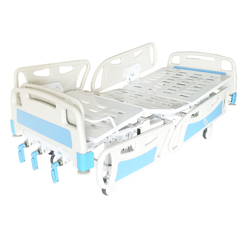 YA-M3-2 Manual 3 Crank Hospital Bed Blue Color