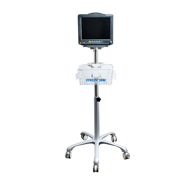 MK-IS07 Patient Monitor Roll Stand With Basket