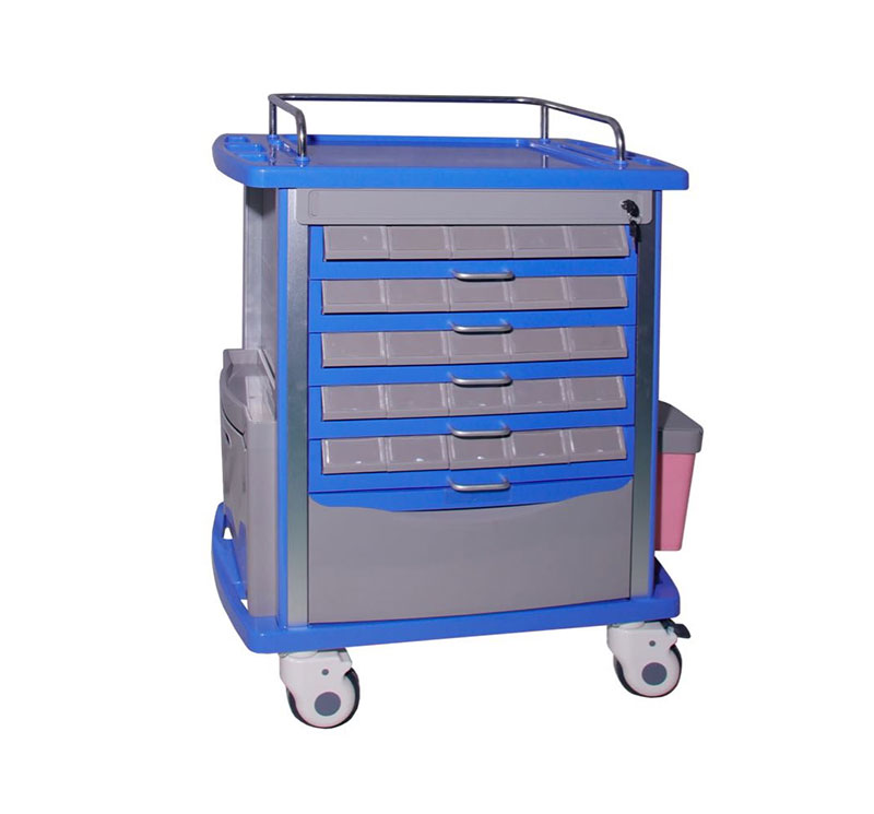 MK-P11 Medication Trolley Double Side Tryers