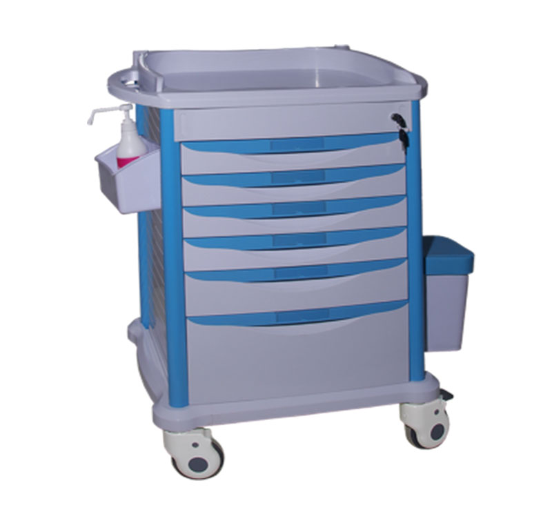 MK-P10 ABS Medical Crash Cart Medicine Trolley