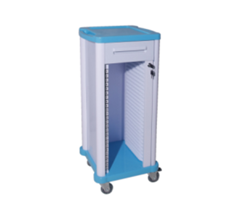 MK-P14 Medical Patient Record Trolley Plastic Material