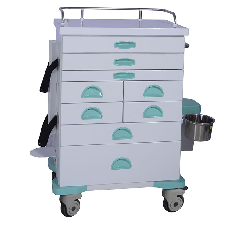 MK-C03 Metal Medication Cart With Castors