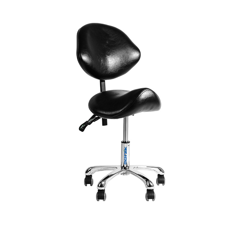 YA-S06 Ergonomic Adjustable Tilt Saddle Doctor Stool With Back Support