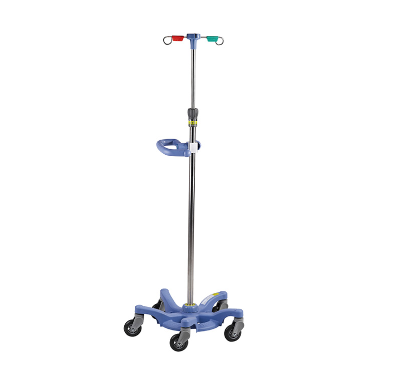 MK-IS04 Hospital Adjustable IV Drip Stand With Hand Rail