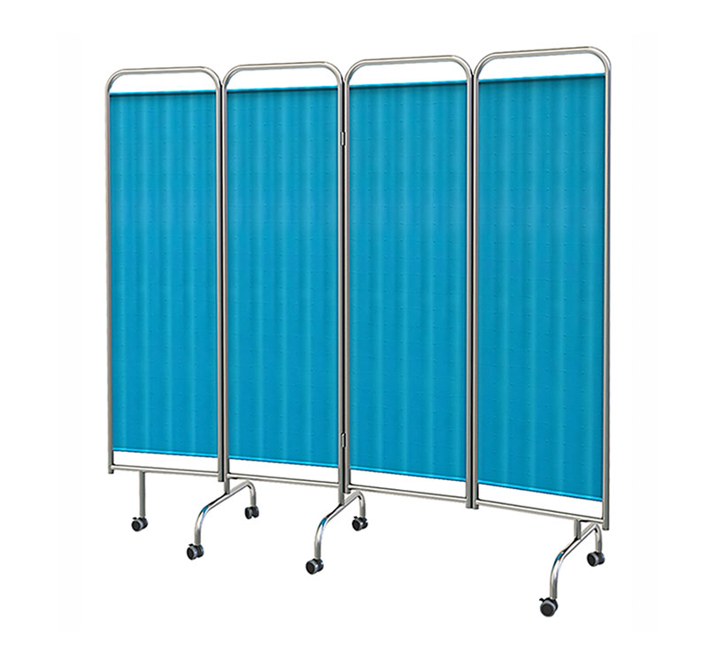 MK-N02 Mobile Hospital Bedside Screen Stand 4 Fold