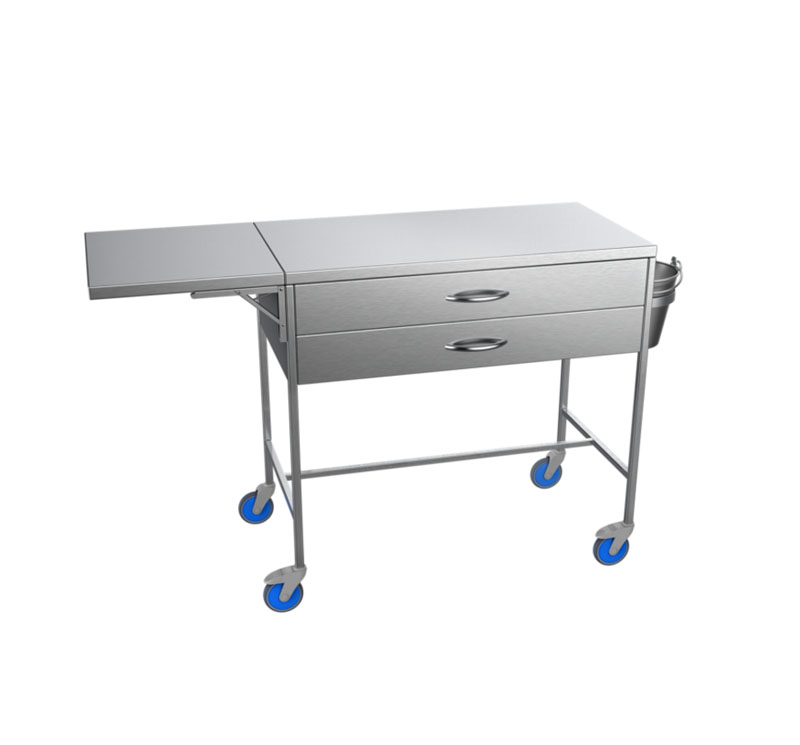 MK-S26 Stainless Steel Plaster Trolley With Shelf And Bucket