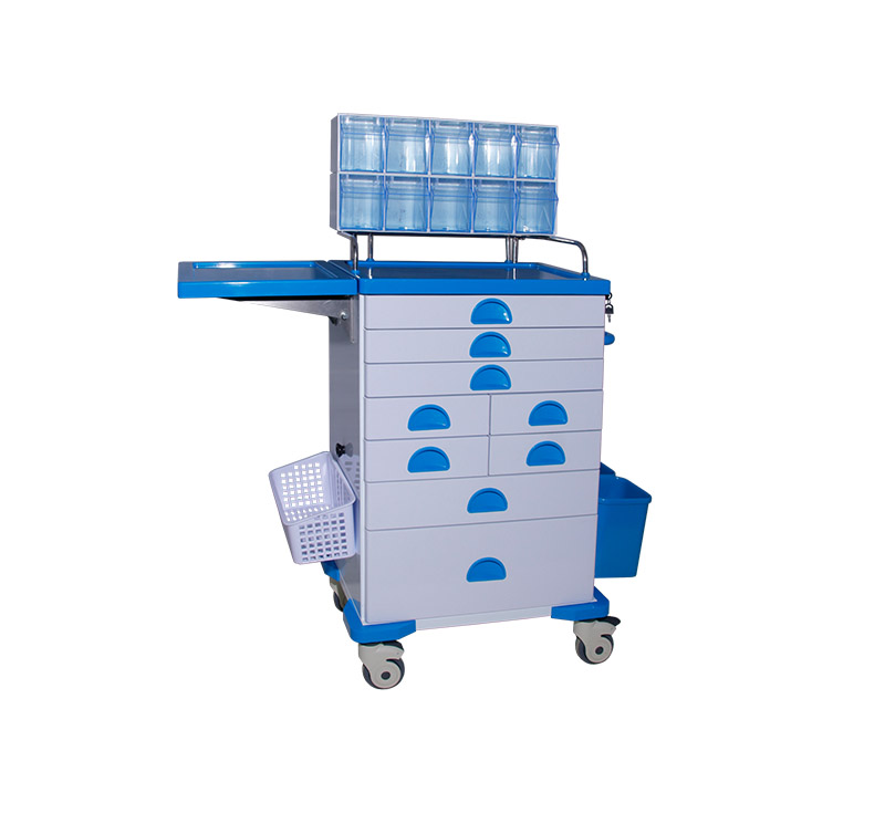 MK-C02 Medical Lockable Metal Anesthesia Trolley