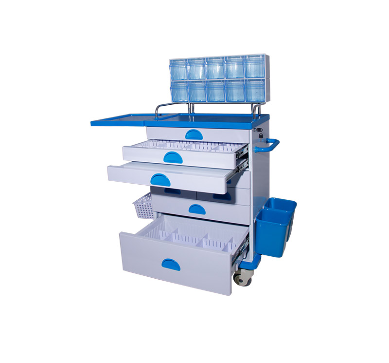 MK-C02 Medical Lockable Metal Anesthesia Trolley