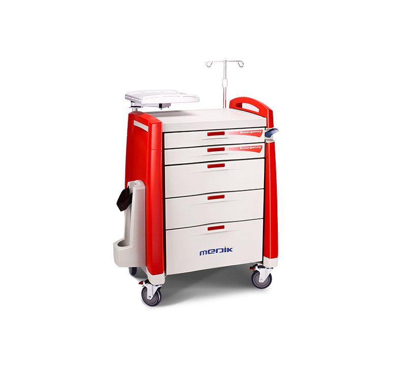 MK-P01 Medical Crash Cart Red Color