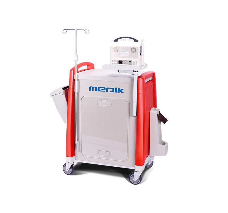 MK-P01 Red Color Medical Crash Cart on Wheels