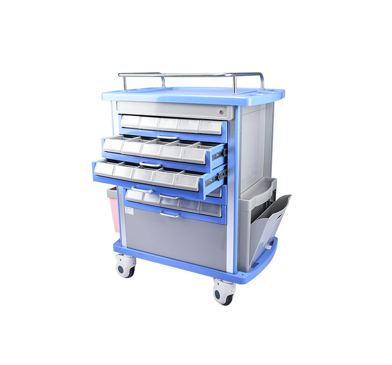 MK-P11 Medication Trolley Double Side Tryers