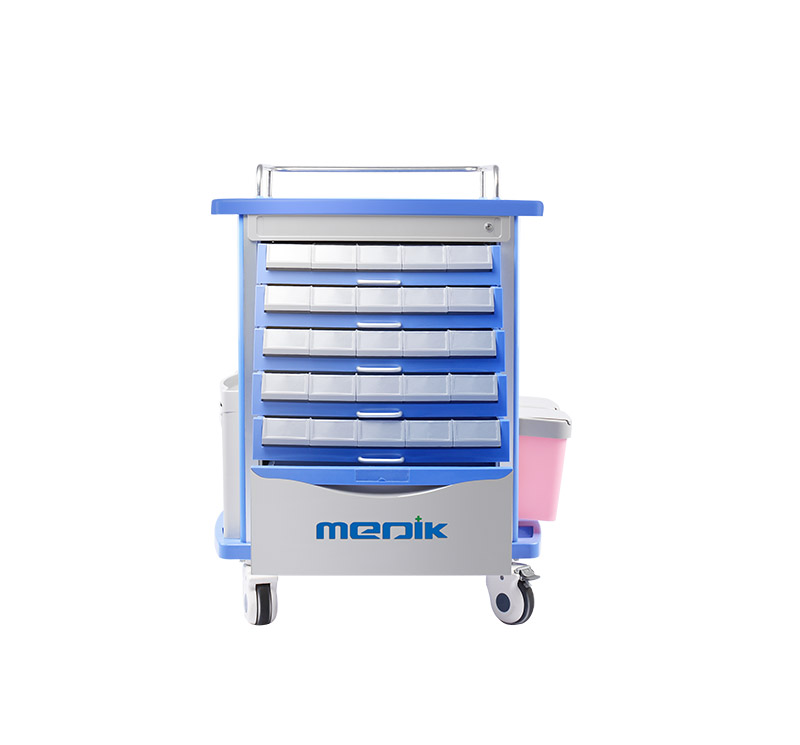 MK-P11 Medication Trolley Double Side Tryers