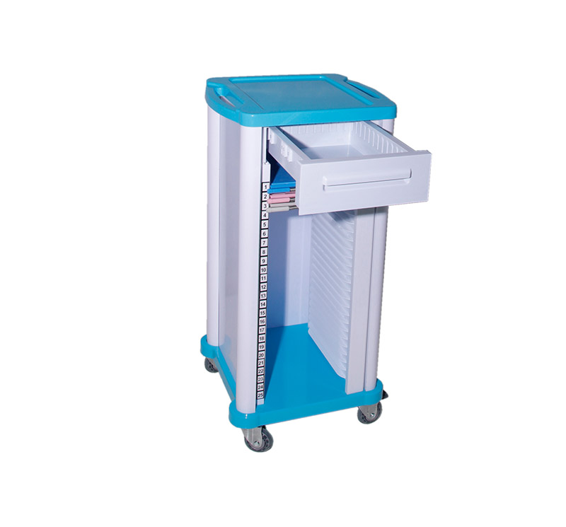 MK-P14 Medical Patient Record Trolley Plastic Material
