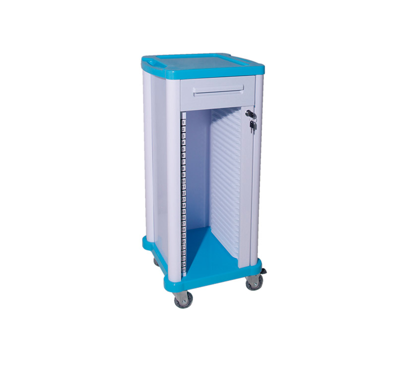 MK-P14 Medical Patient Record Trolley Plastic Material