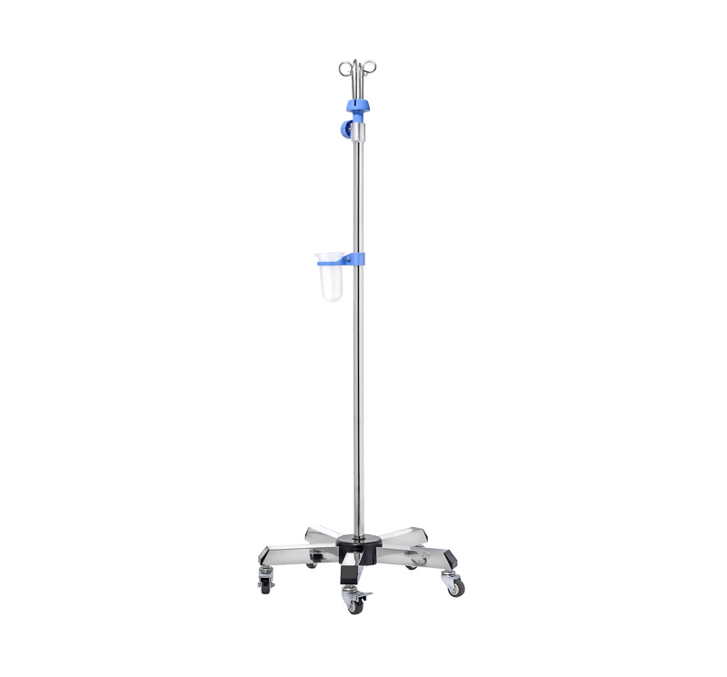 MK-IS09 Hospital Portable Adjustable Iv Pole With Wheels