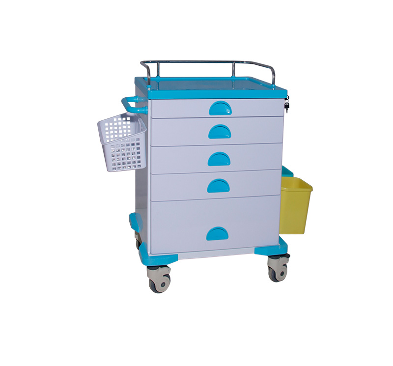 MK-C03 Metal Medication Cart With Castors