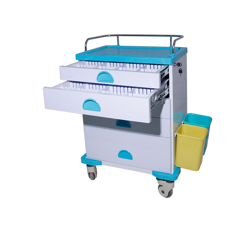 MK-C03 Metal Medication Cart With Castors