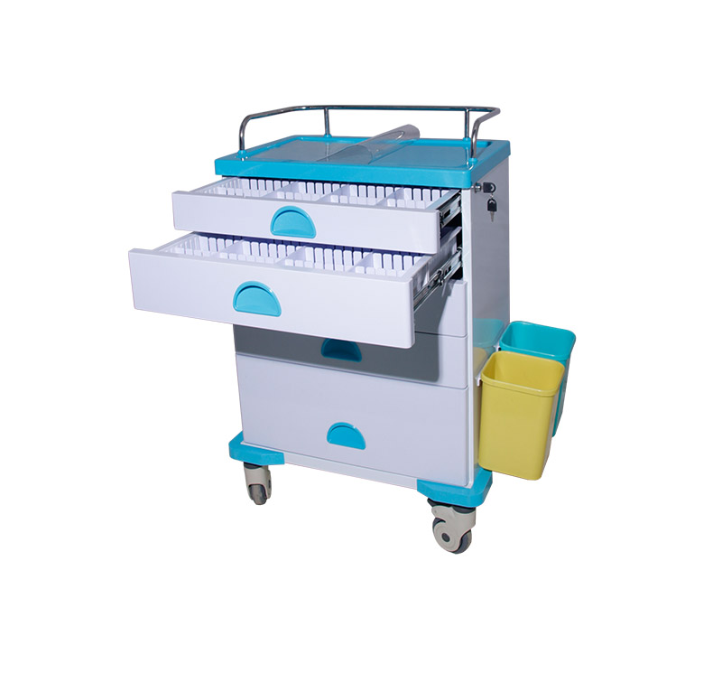 MK-C03 Metal Medication Cart With Lock