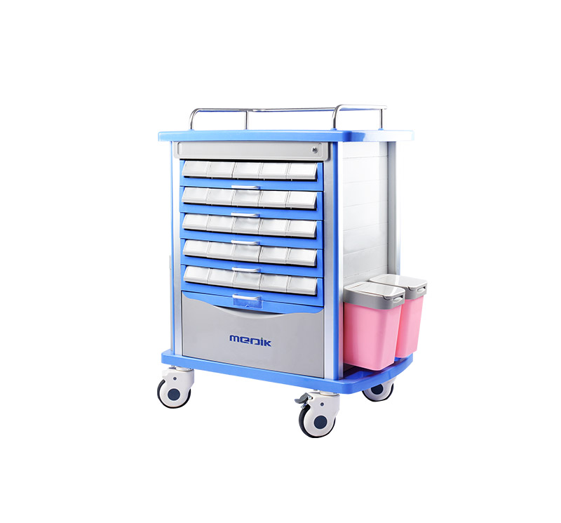 MK-P11 Medication Trolley Double Side Tryers