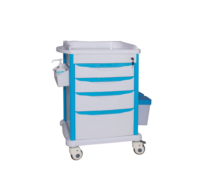 MK-P10 Mobile ABS Hospital Medicine Trolley With Drawers