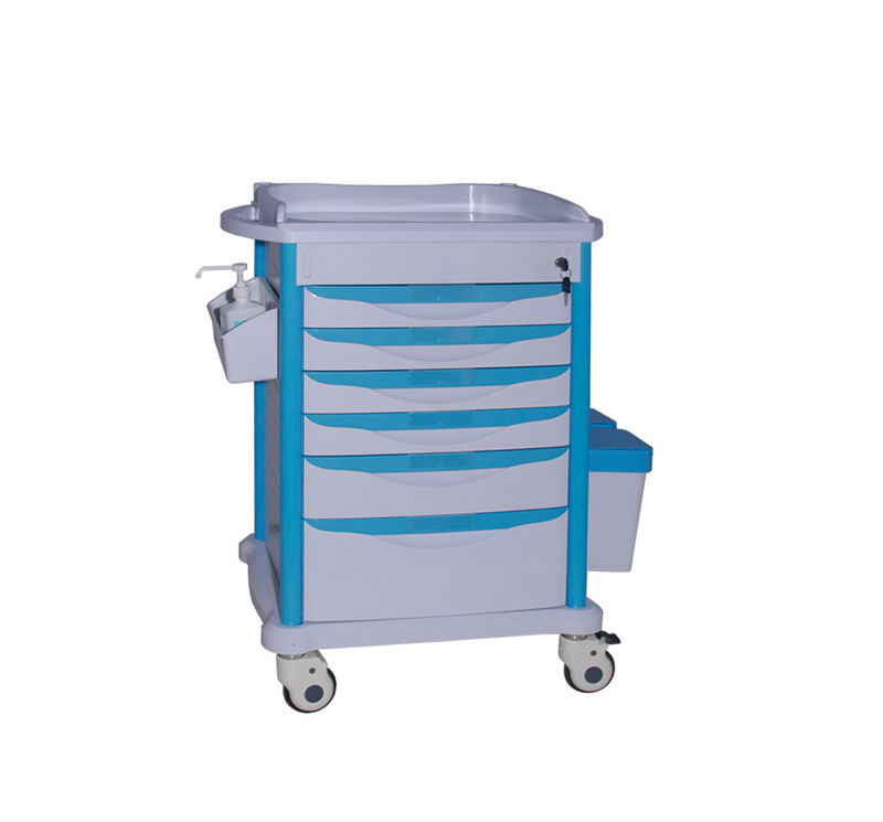 MK-P10 Mobile ABS Hospital Medicine Trolley With Drawers