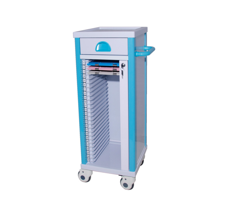 MK-P14A ABS Medical File Trolley With 25 Layers